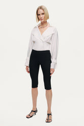 Layered Collar Wrap Bodysuit